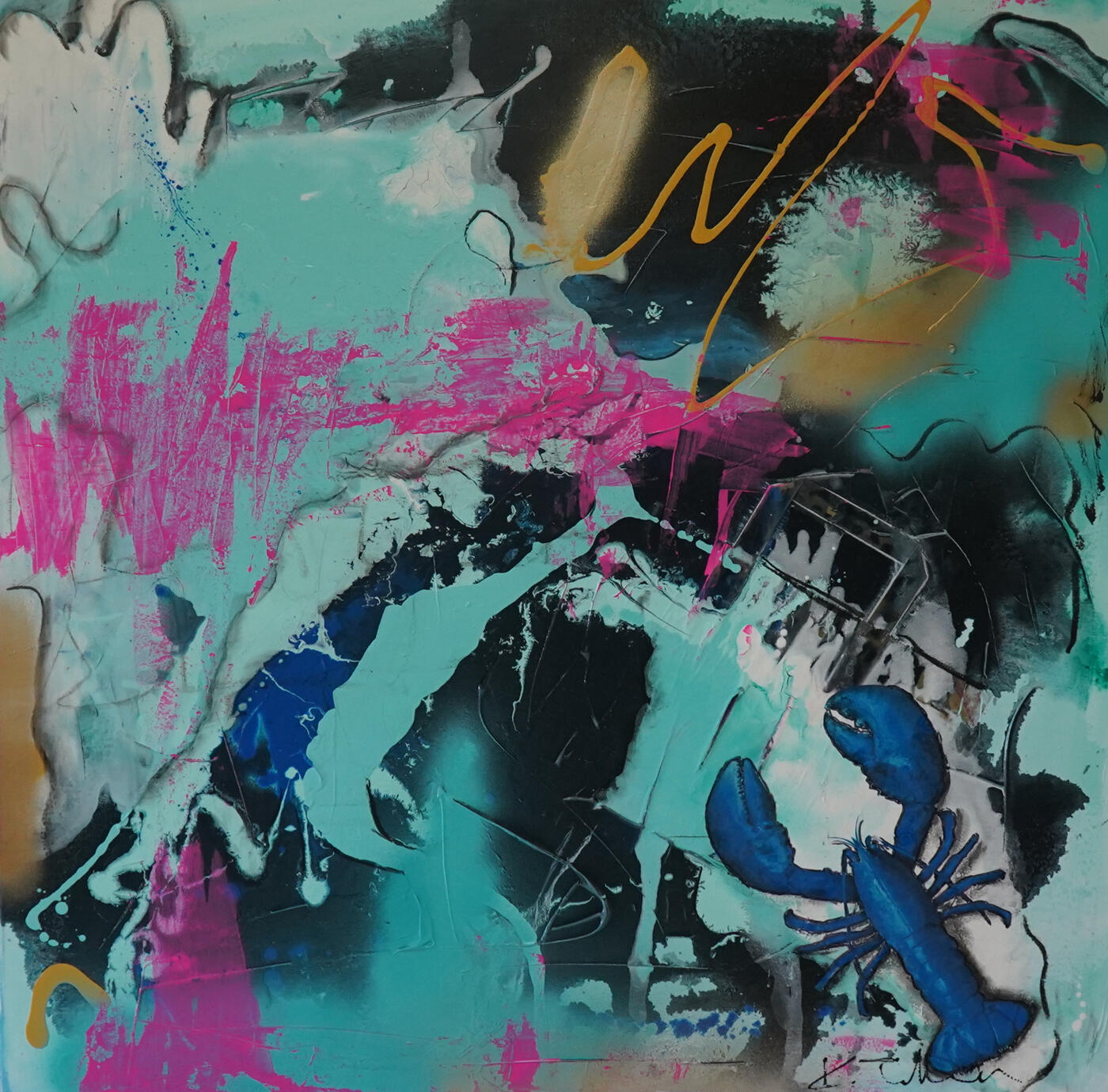 Blauer Krebs | 80 x 80